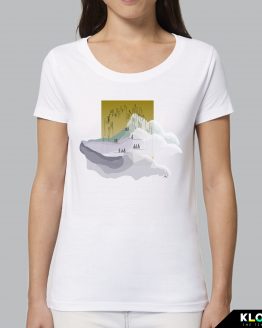 T-shirt da donna indossata bianca | Sospesi II | Irene Roggero