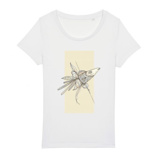 T-shirt da donna | Flower fish | Stefania Albertino