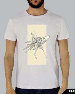 T-shirt da uomo indossata | Flower fish | Stefania Albertino