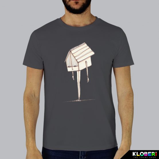 T-shirt da uomo indossata | Home antracite | Stefania Albertino