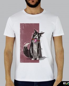 T-shirt da uomo indossata | Cane | Edoardo Gamba