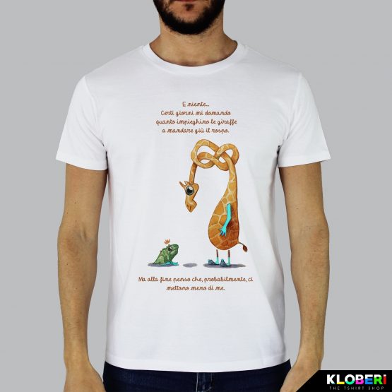 T-shirt da uomo indossata | Giraffa | Edoardo Gamba