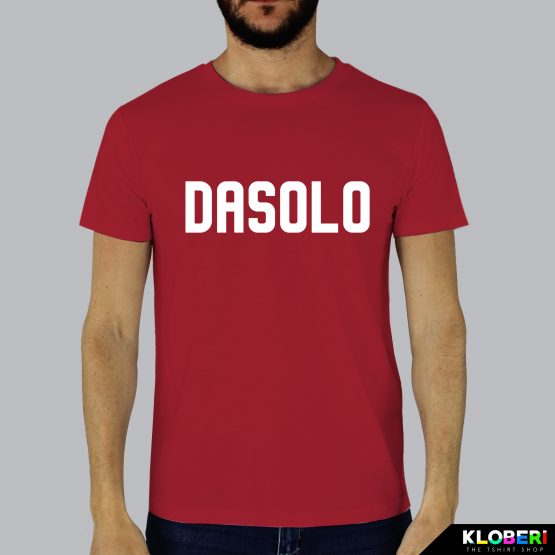 T-shirt da uomo indossata | Dasolo Rosso