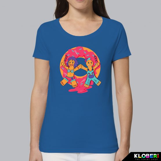 T-shirt da donna indossata | Omini di Pan di zenzero Royal | AryArt