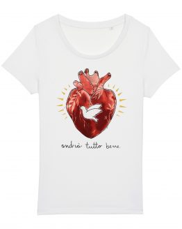 T-shirt da donna | Cuore Rosso | Irene Roggero