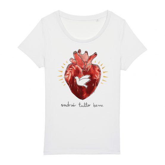 T-shirt da donna | Cuore Rosso | Irene Roggero