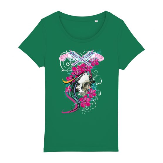 T-shirt da donna | Teschio Color | AryArt