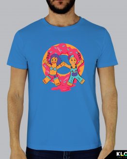 T-shirt da uomo indossata | Omini di pan di zenzero Azur | AryArt