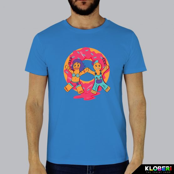 T-shirt da uomo indossata | Omini di pan di zenzero Azur | AryArt