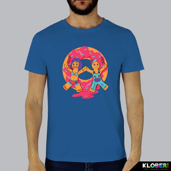 T-shirt da uomo indossata | Omini di pan di zenzero Royal | AryArt