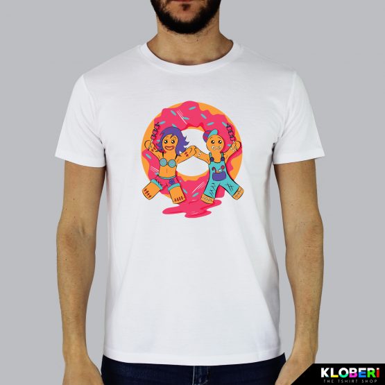 T-shirt da uomo indossata | Omini di pan di zenzero | AryArt