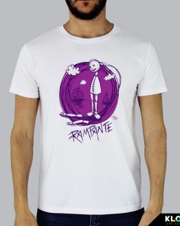 T-shirt da uomo indossata | Rampante Viola | AryArt