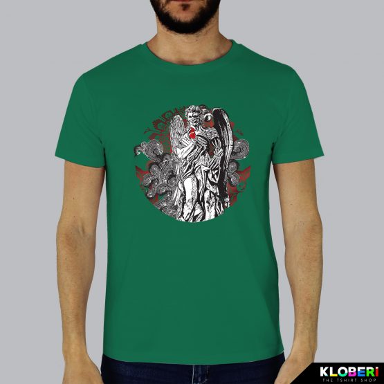 T-shirt da uomo indossata | Statua Green | AryArt