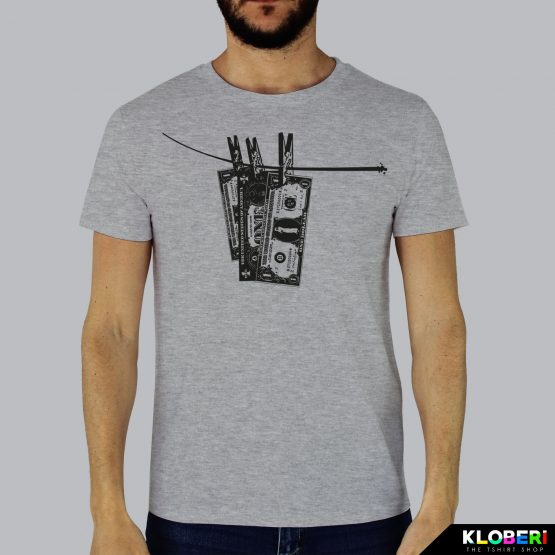 T-shirt da uomo indossata | Dollaro Melange | Fermoaguardare