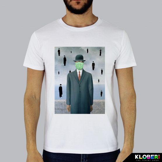 T-shirt da uomo indossata | Magritte | Fermoaguardare