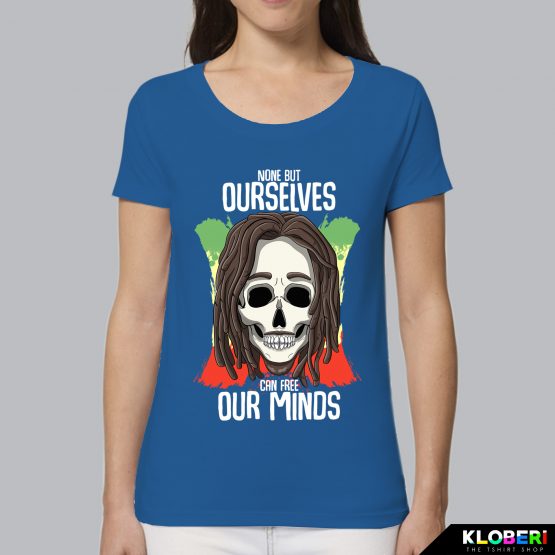 T-shirt da donna indossata | Bob free minds royal | Lambo design