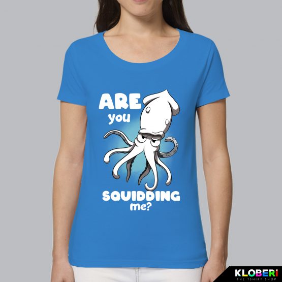 T-shirt da donna indossata | Are you squidding me Azur | Lambo design