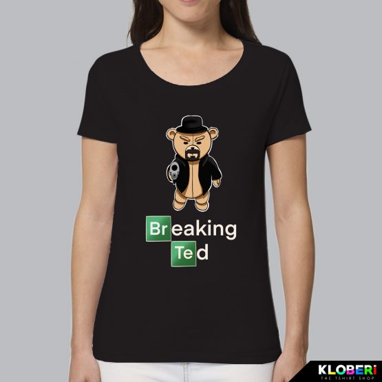 T-shirt da donna indossata | Breaking Ted black | Lambo design