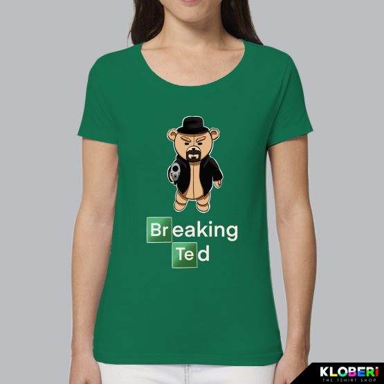 T-shirt da donna indossata | Breaking Ted green | Lambo design