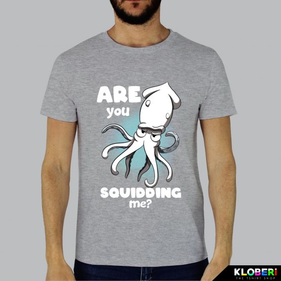 T-shirt da uomo indossata | Are you squidding me melange | Lambo design