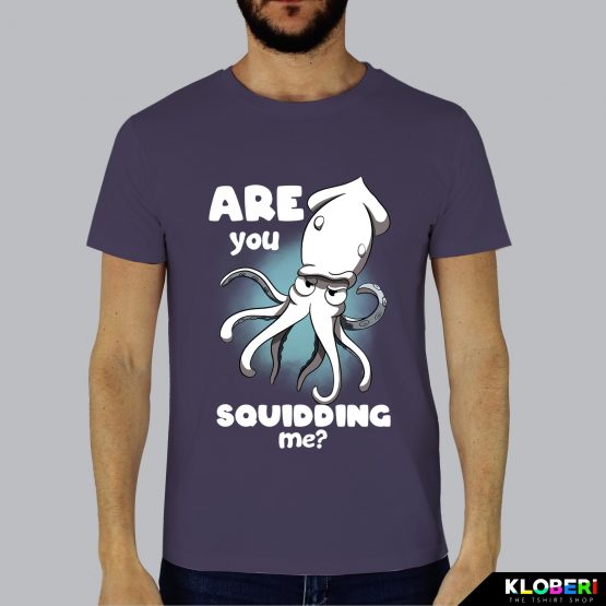 T-shirt da uomo indossata | Are you squidding me plum | Lambo design