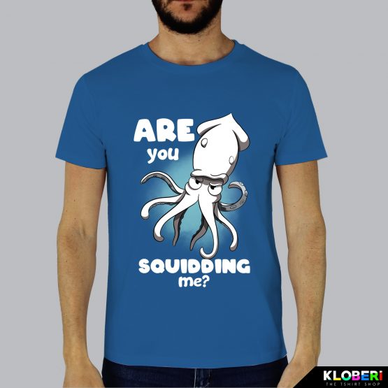 T-shirt da uomo indossata | Are you squidding me royal | Lambo design