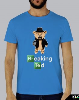 T-shirt da uomo indossata | Breaking Ted azur | Lambo design