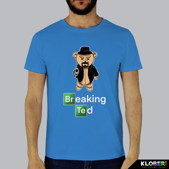 T-shirt da uomo indossata | Breaking Ted azur | Lambo design