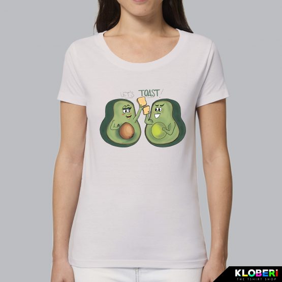 T-shirt da donna indossata | Avocado toast Vintage White | Martina Meduri