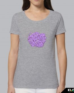 T-shirt da donna indossata | Lilla brain Melange | Martina Meduri