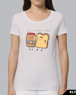 T-shirt da donna indossata | Peanut and toast Vintage White | Martina Meduri