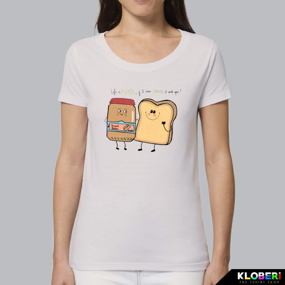 T-shirt da donna indossata | Peanut and toast Vintage White | Martina Meduri