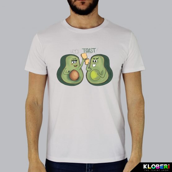 T-shirt da uomo indossata | Avocado toast Vintage White | Martina Meduri