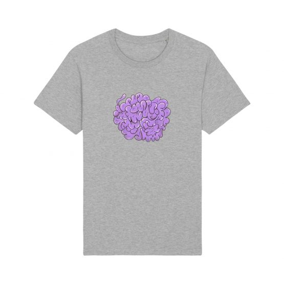 T-shirt da uomo | Lilla brain | Martina Meduri