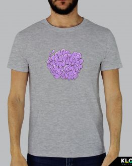 T-shirt da uomo indossata | Lilla brain Melange | Martina Meduri