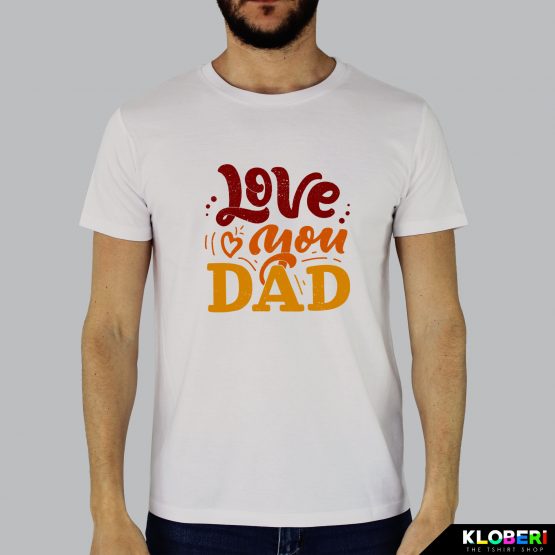 T-shirt da uomo indossata | Love you dad Vintage | Kloberi