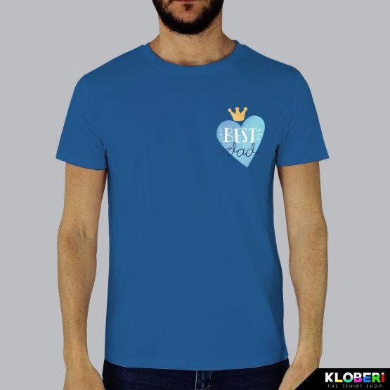 T-shirt da uomo indossata | Best dad Royal | Kloberi