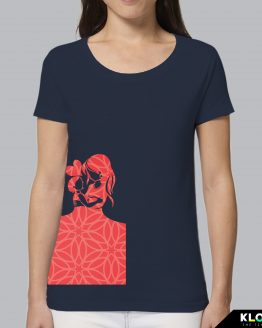 T-shirt donna | Festa della mamma: Fiori rossi Navy